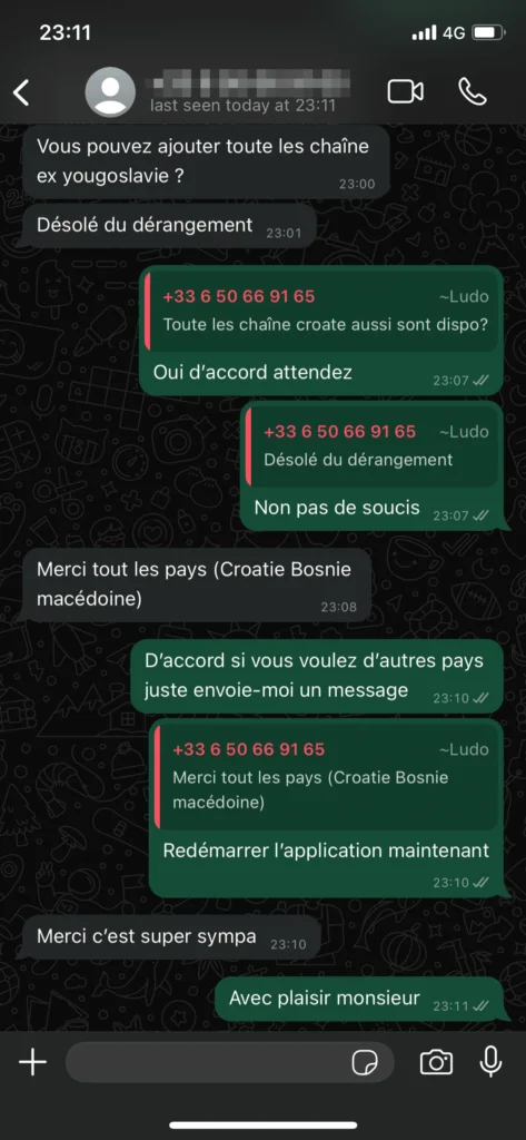 Capture d’écran d’un avis client 4