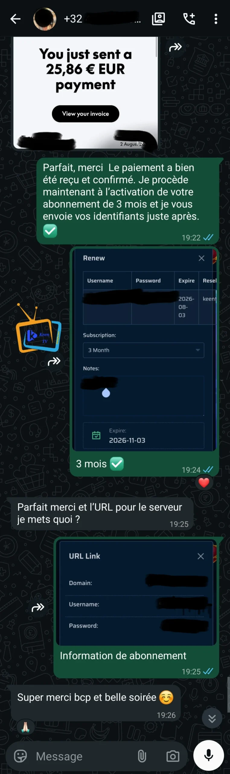 Capture d’écran d’un avis client 6